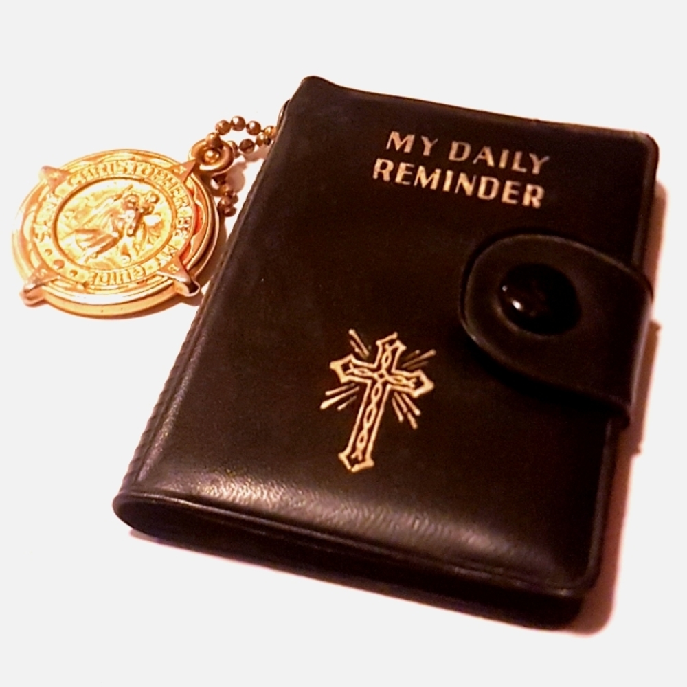 ANTIQUE VINTAGE MINIATURE PRAYER BOOK BIBLE CATHOLIC DEVOTIONS 1929 LEATHER